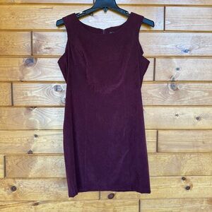 R&K Originals Vintage Petite Wine Red Suede Cocktail Dress